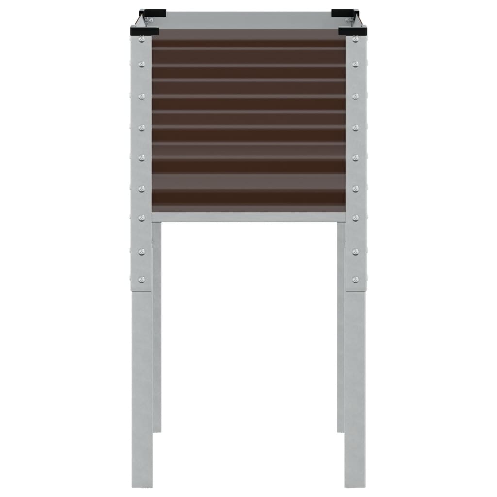 Fioriera da giardino marrone 45x45x88 cm in acciaio