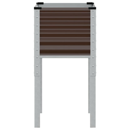 Fioriera da giardino marrone 45x45x88 cm in acciaio