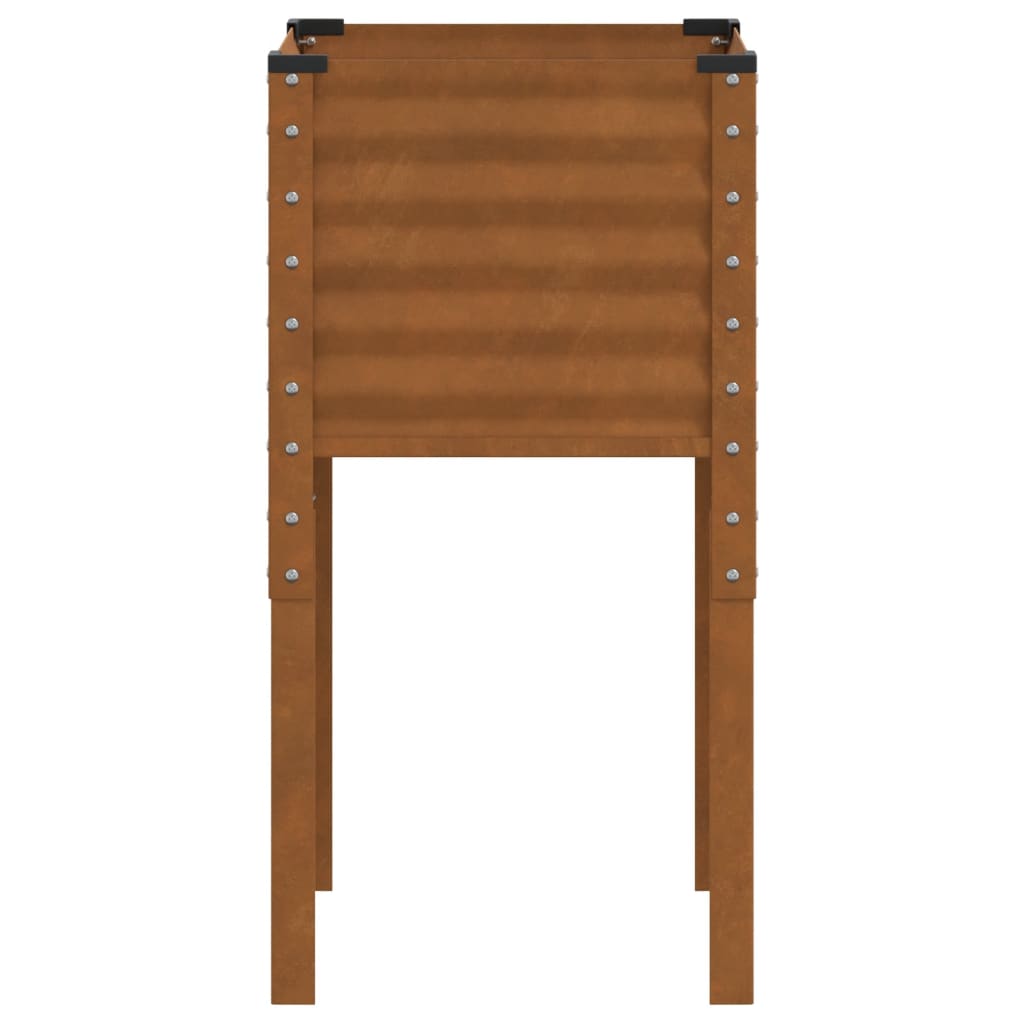 Fioriera da giardino 45x45x88 cm in acciaio corten