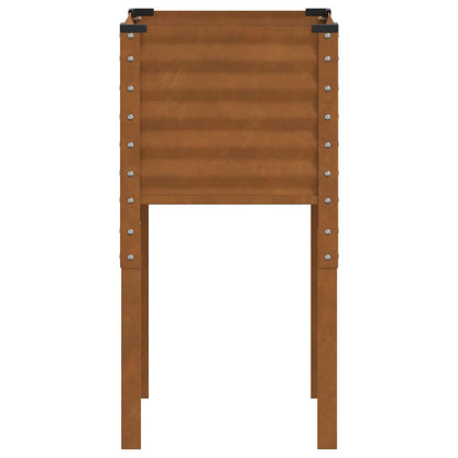 Fioriera da giardino 45x45x88 cm in acciaio corten