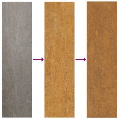 Fioriera da giardino 45x45x88 cm in acciaio corten