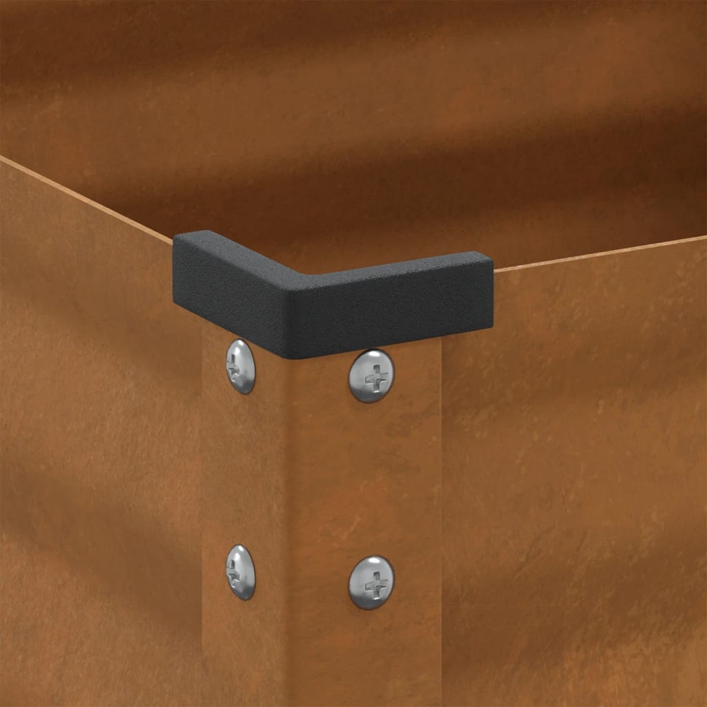 Fioriera da giardino 45x45x88 cm in acciaio corten