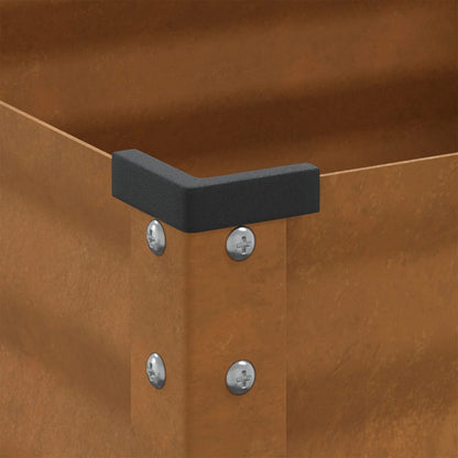 Fioriera da giardino 45x45x88 cm in acciaio corten