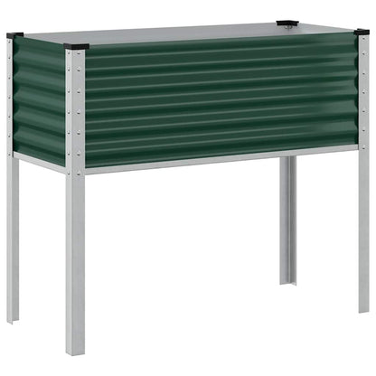 Fioriera da giardino verde 100x45x90 cm in acciaio