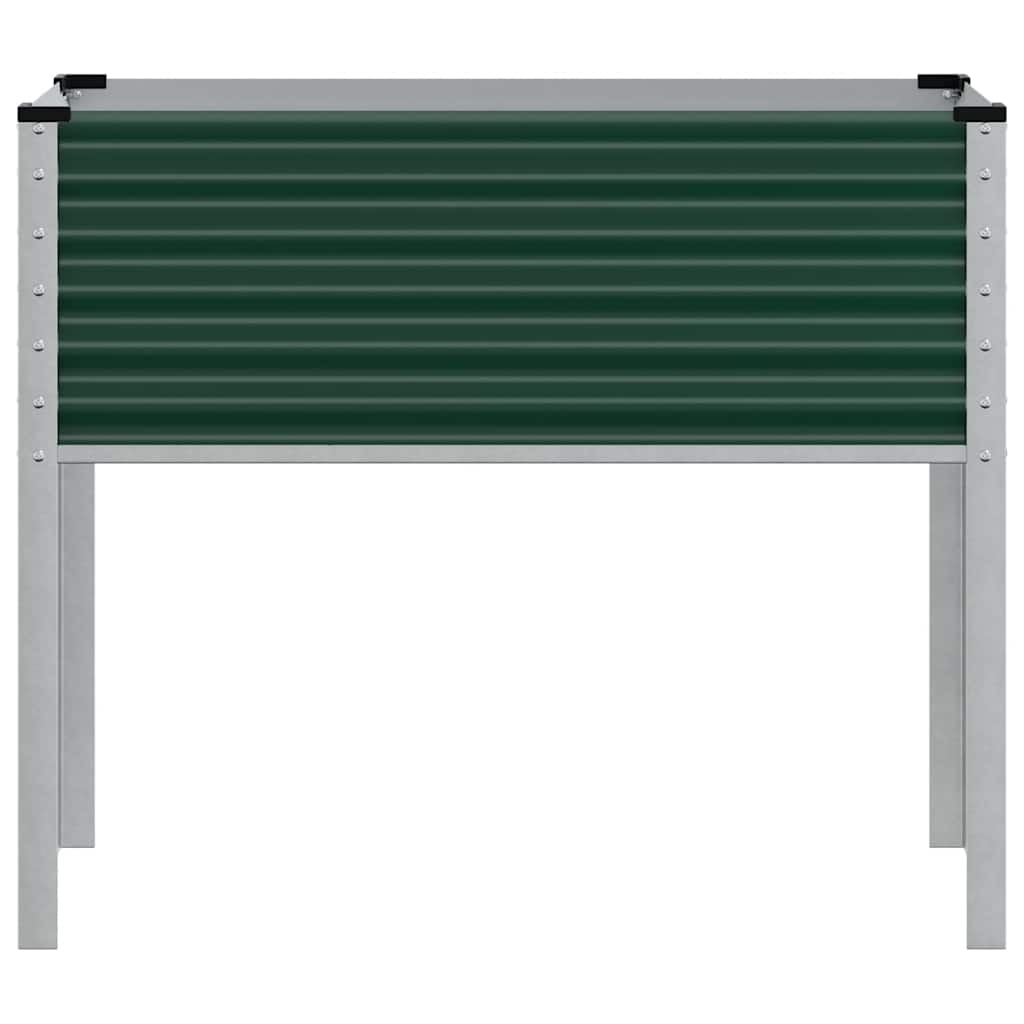 Fioriera da giardino verde 100x45x90 cm in acciaio