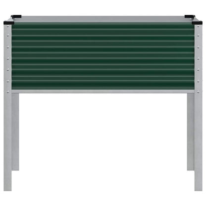 Fioriera da giardino verde 100x45x90 cm in acciaio