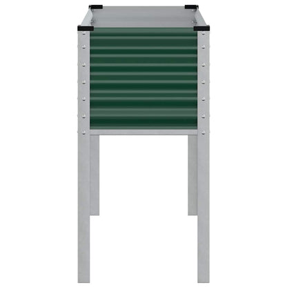 Fioriera da giardino verde 100x45x90 cm in acciaio