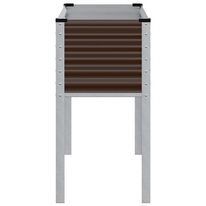 Fioriera da giardino marrone 100x45x90 cm in acciaio