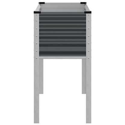 Fioriera da giardino antracite 100x45x90 cm in acciaio