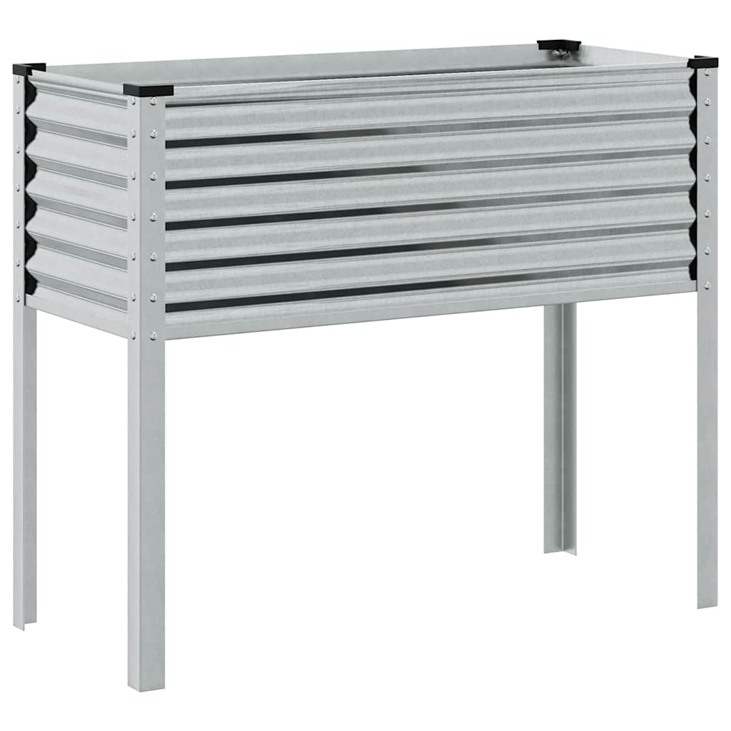 Fioriera da giardino 100x45x90 cm in acciaio zincato