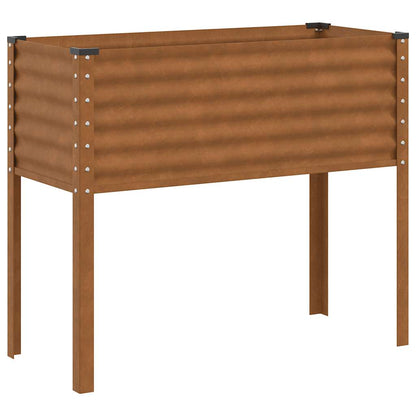 Fioriera da giardino 100x45x90 cm in acciaio corten