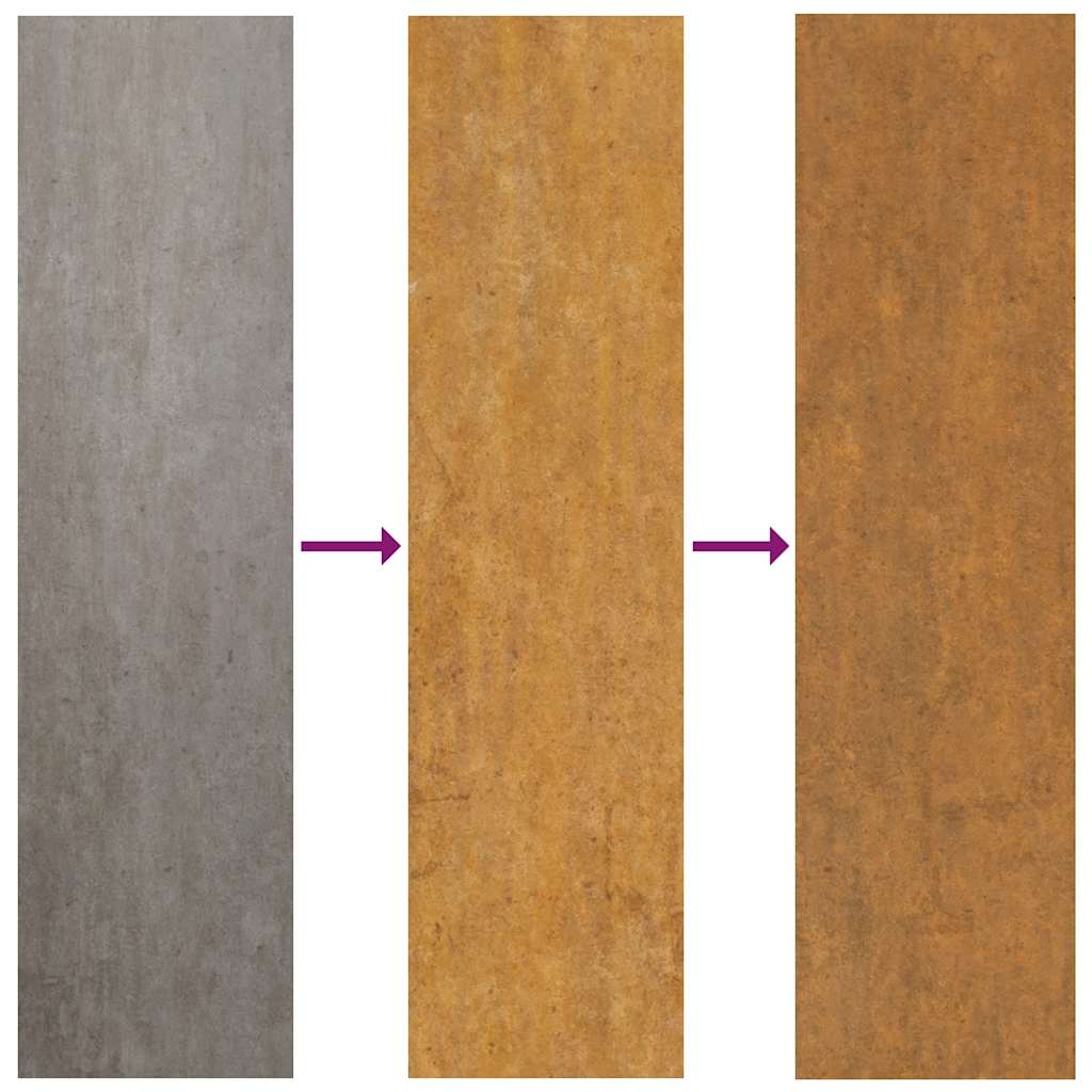 Fioriera da giardino 100x45x90 cm in acciaio corten