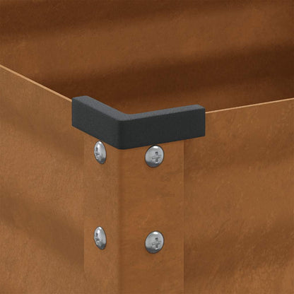 Fioriera da giardino 100x45x90 cm in acciaio corten
