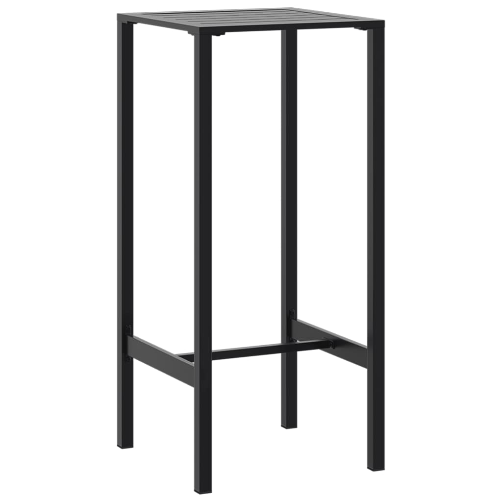 Tavolo da Bar Nero 50x50x110 cm in Acciaio Verniciato a Polvere | homemem39