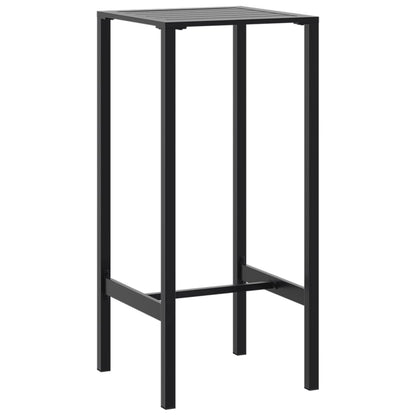 Tavolo da Bar Nero 50x50x110 cm in Acciaio Verniciato a Polvere | homemem39