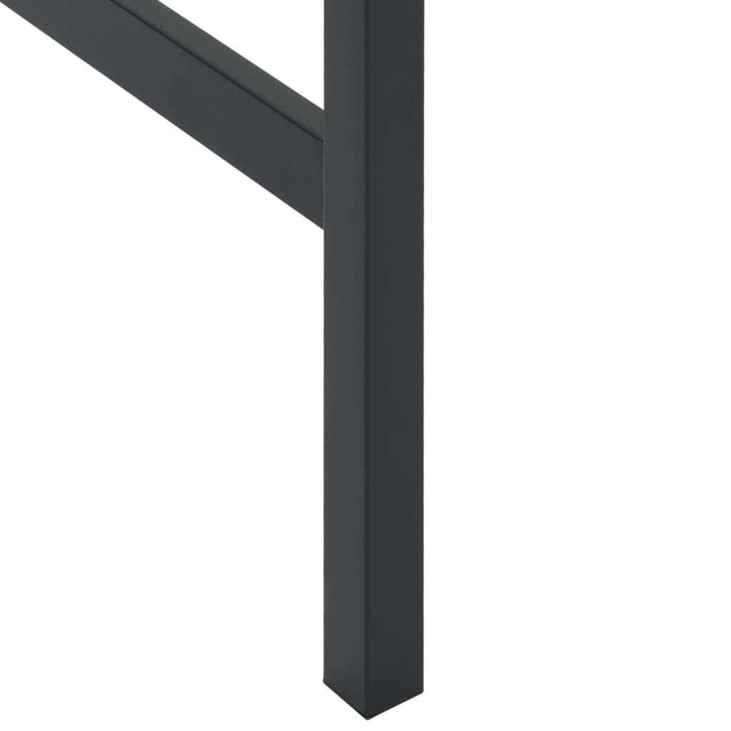 Tavolo da Bar Nero 50x50x110 cm in Acciaio Verniciato a Polvere | homemem39