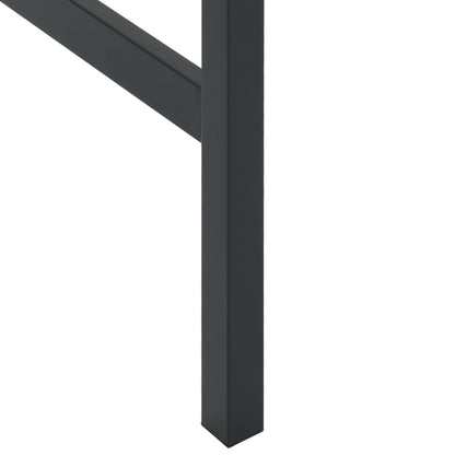 Tavolo da Bar Nero 50x50x110 cm in Acciaio Verniciato a Polvere | homemem39