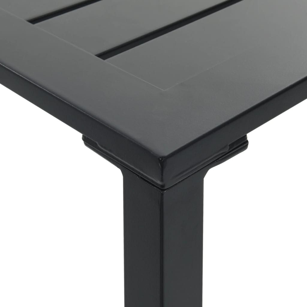 Tavolo da Bar Nero 50x50x110 cm in Acciaio Verniciato a Polvere | homemem39