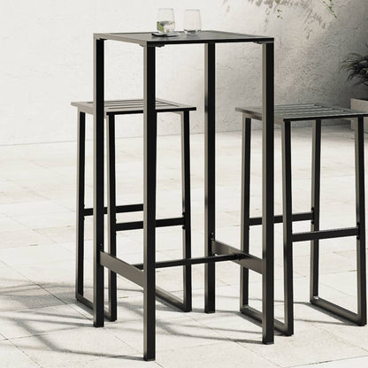 Tavolo da Bar Nero 50x50x110 cm in Acciaio Verniciato a Polvere | homemem39