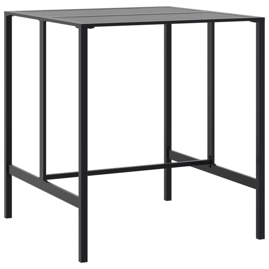 Tavolo da Bar Nero 100x100x110 cm Acciaio Verniciato a Polvere | homemem39
