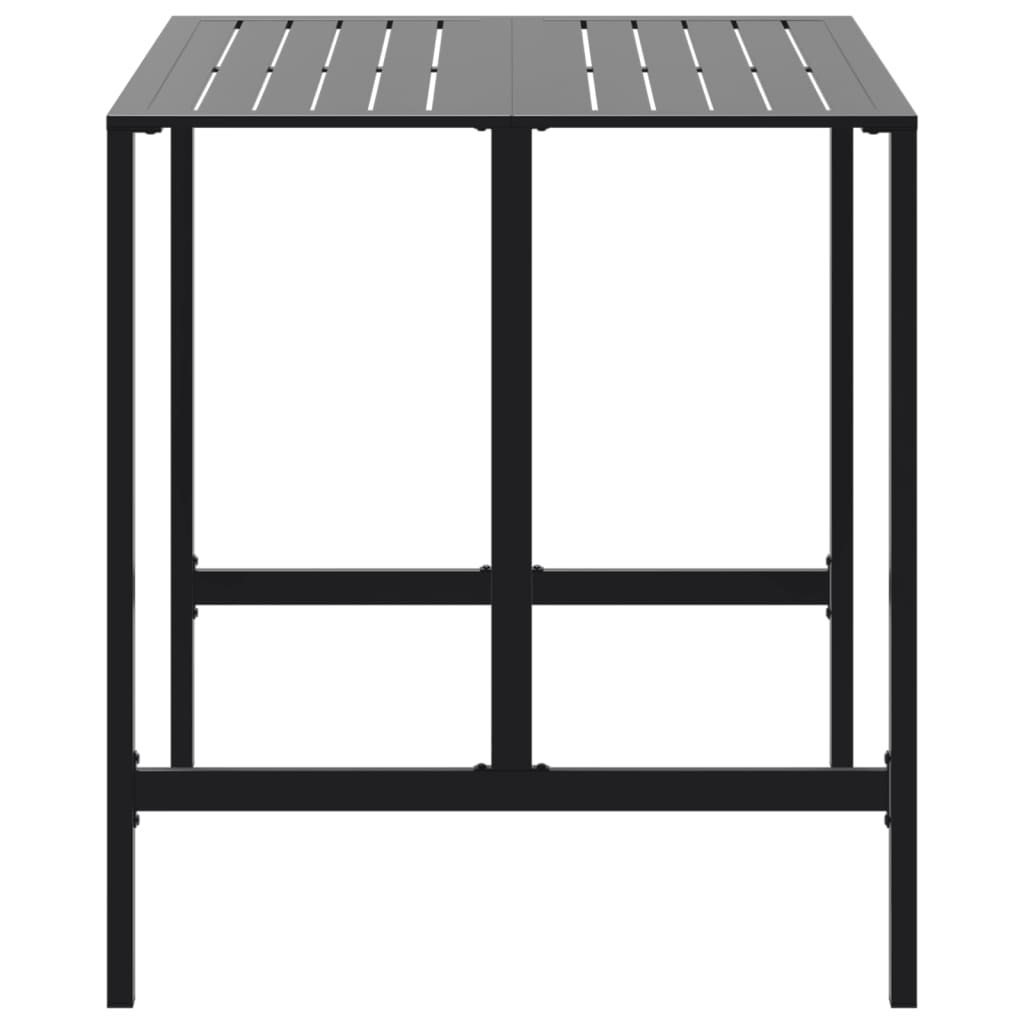 Tavolo da Bar Nero 100x100x110 cm Acciaio Verniciato a Polvere | homemem39