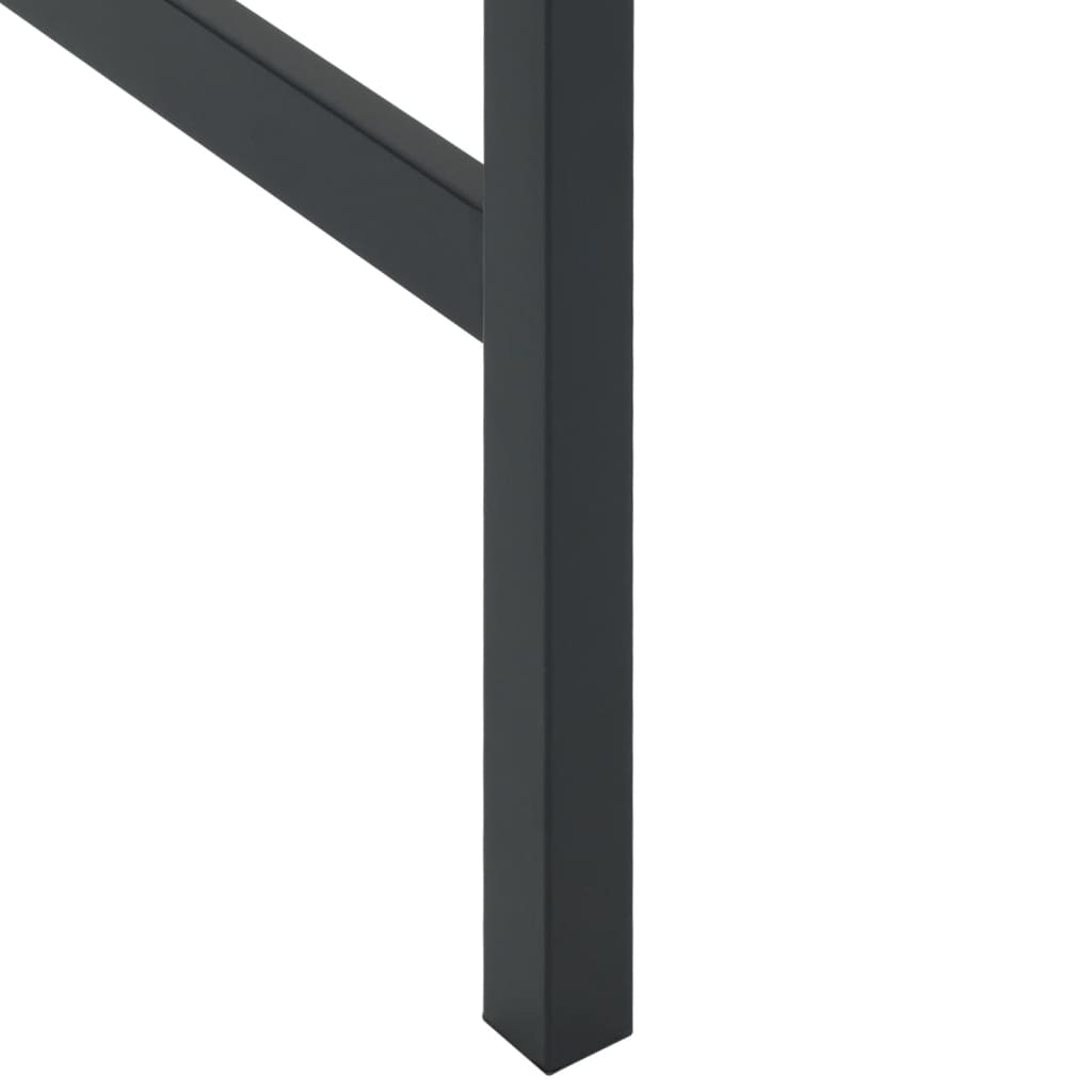 Tavolo da Bar Nero 100x100x110 cm Acciaio Verniciato a Polvere | homemem39