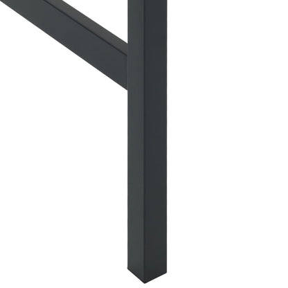Tavolo da Bar Nero 100x100x110 cm Acciaio Verniciato a Polvere | homemem39