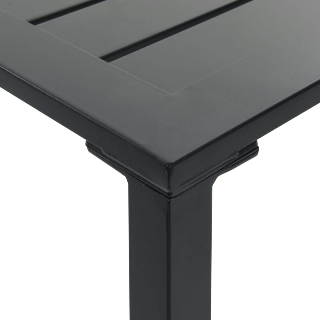 Tavolo da Bar Nero 100x100x110 cm Acciaio Verniciato a Polvere | homemem39