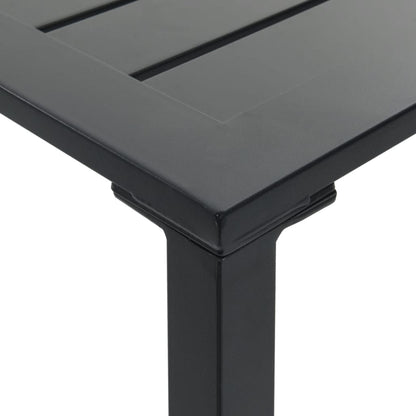 Tavolo da Bar Nero 100x100x110 cm Acciaio Verniciato a Polvere | homemem39