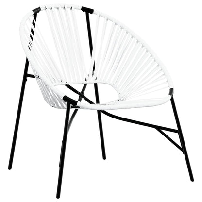 Sedia da Uovo da Giardino in Polyrattan Nero e Bianco | homemem39