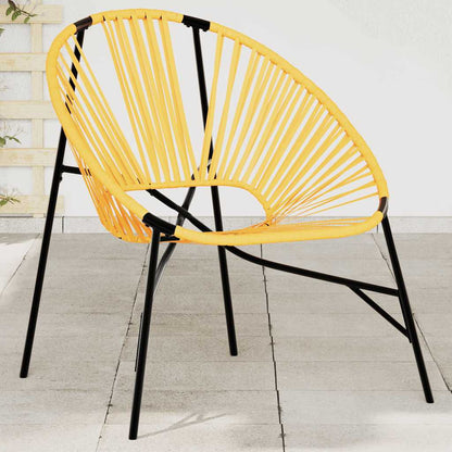 Sedia da Uovo da Giardino in Polyrattan Nero e Giallo | homemem39