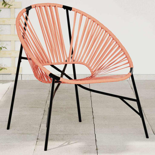 Sedia da Giardino a Uovo in Polyrattan Nero e Arancione | homemem39