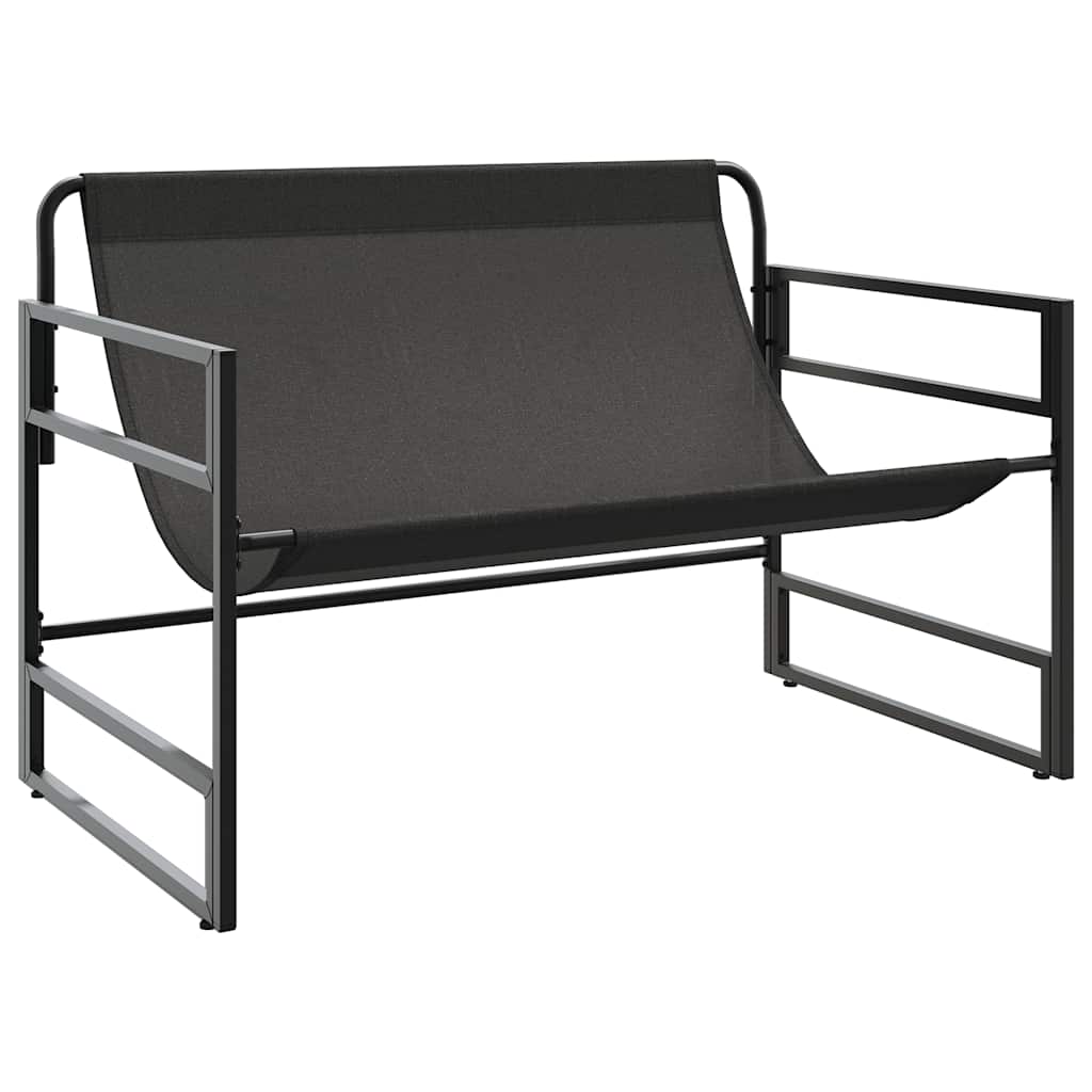 Panchina da Giardino con Cuscino Tortora 113 cm in Acciaio | homemem39