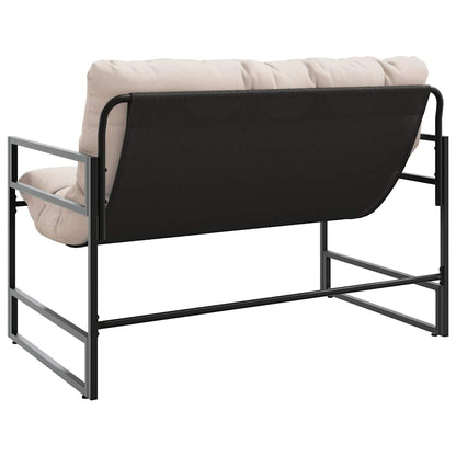 Panchina da Giardino con Cuscino Tortora 113 cm in Acciaio | homemem39