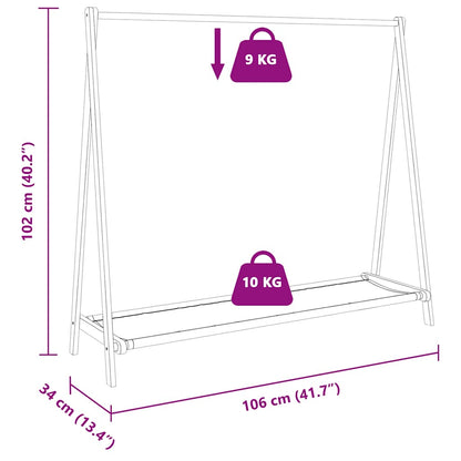 Appendiabiti con Ripiani 106x34x102 cm in Bambù | homemem39