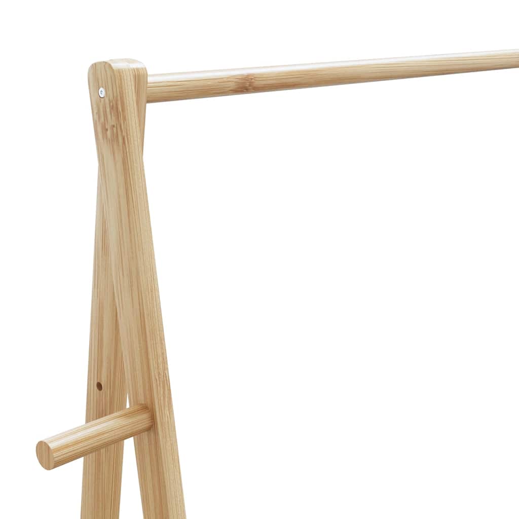 Appendiabiti con Ripiani e Ruote 96x45,5x155,5 cm in Bambù | homemem39