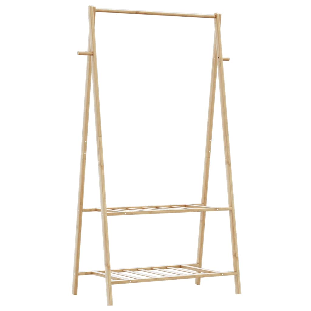 Appendiabiti con Ripiani 96x45,5x150,5 cm in Bambù