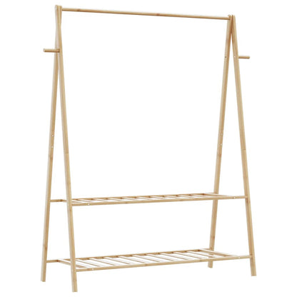 Appendiabiti con Ripiani 132x45,5x150,5 cm in Bambù