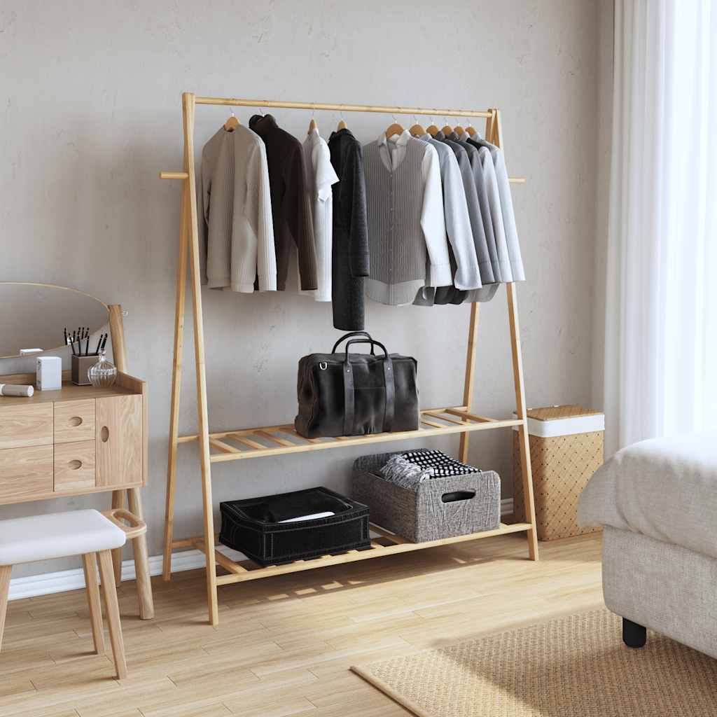 Appendiabiti con Ripiani 132x45,5x150,5 cm in Bambù | homemem39