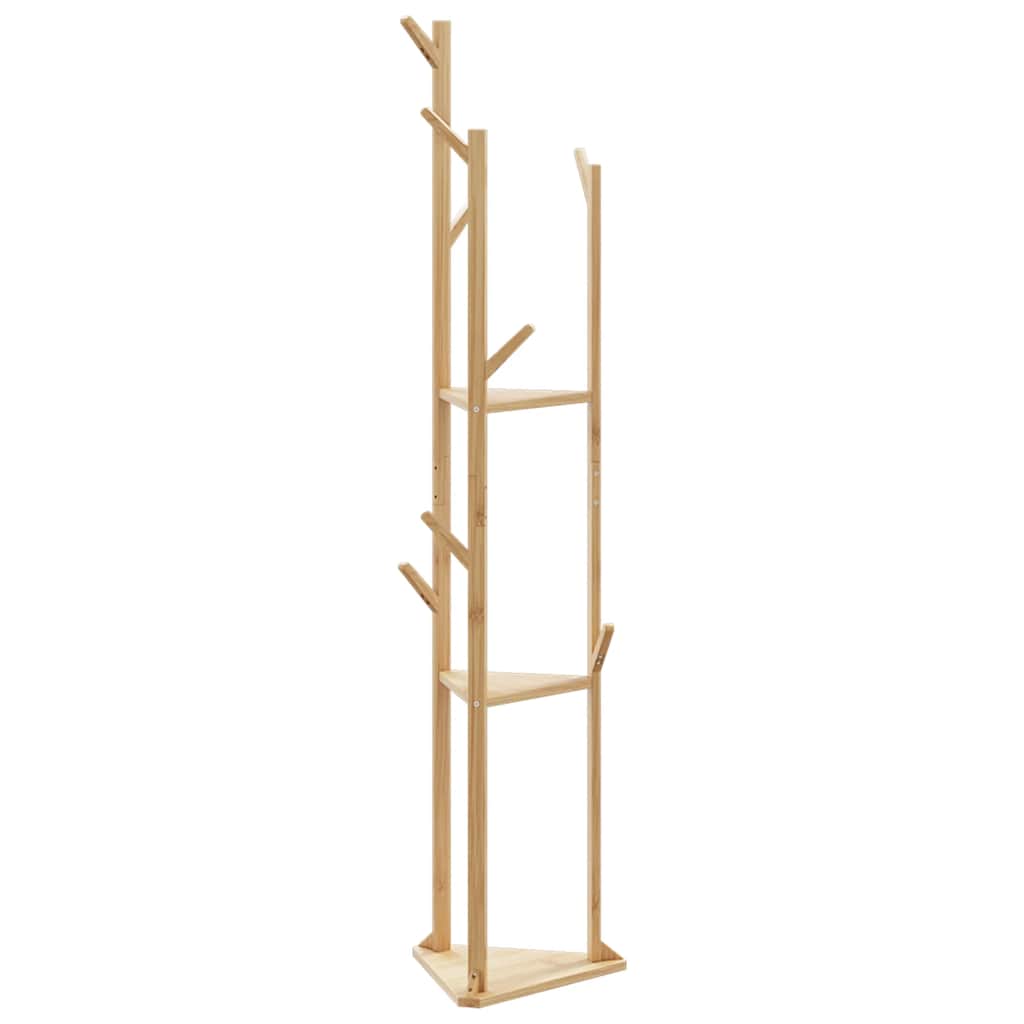 Appendiabiti con Ganci e Ripiani 39x33x166 cm in Bambù | homemem39