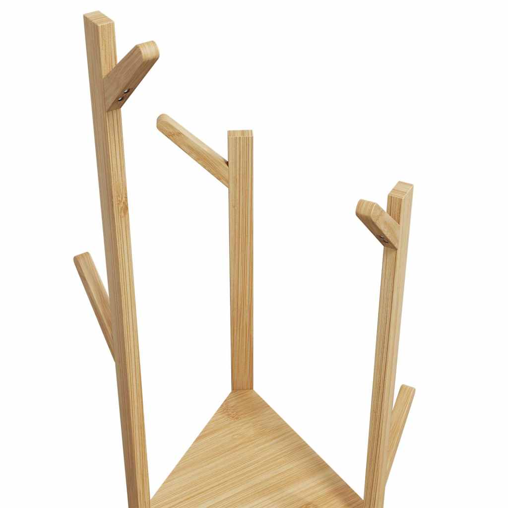 Appendiabiti con Ganci e Ripiani 39x33x166 cm in Bambù | homemem39
