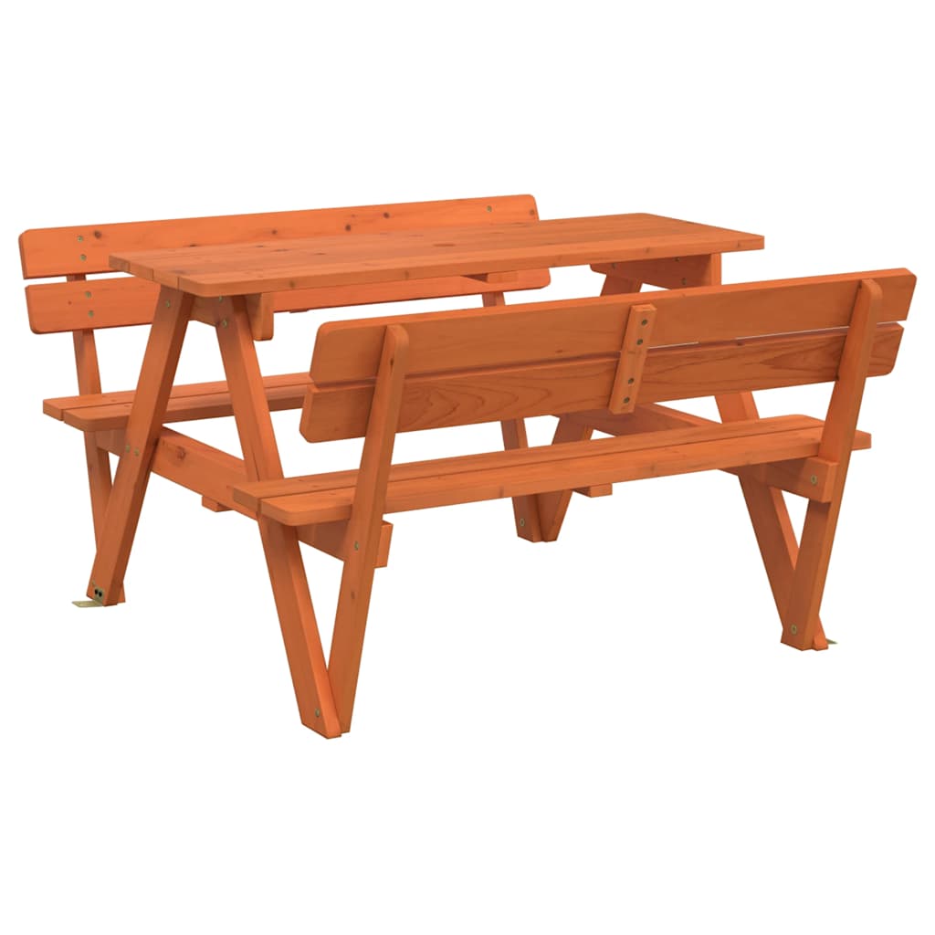 Tavolo da Picnic per 4 Bambini con Foro Ombrellone Legno Abete | homemem39