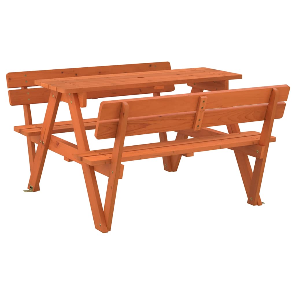 Tavolo da Picnic per 4 Bambini con Foro Ombrellone Legno Abete | homemem39