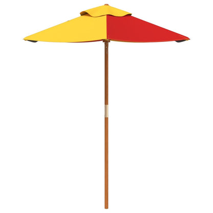 Ombrellone da Giardino per Bambini con Palo in Legno Ø120x140cm | homemem39