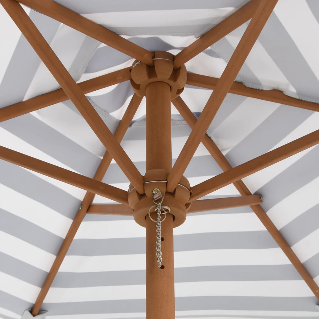 Ombrellone da Giardino per Bambini con Palo in Legno Ø120x140cm | homemem39