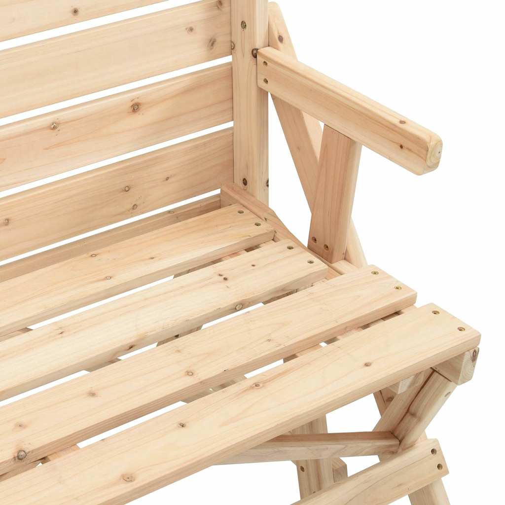Tavolo da Picnic con Panche in Legno Abete 2-in-1 Convertibile | homemem39