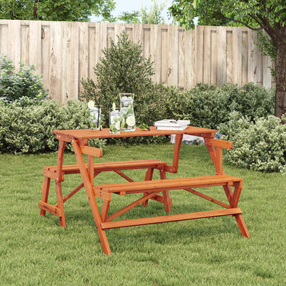 Tavolo da Picnic con Panche in Legno Abete 2-in-1 Convertibile | homemem39
