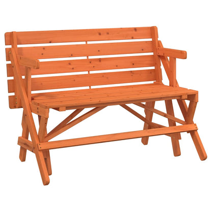 Tavolo da Picnic con Panche in Legno Abete 2-in-1 Convertibile | homemem39