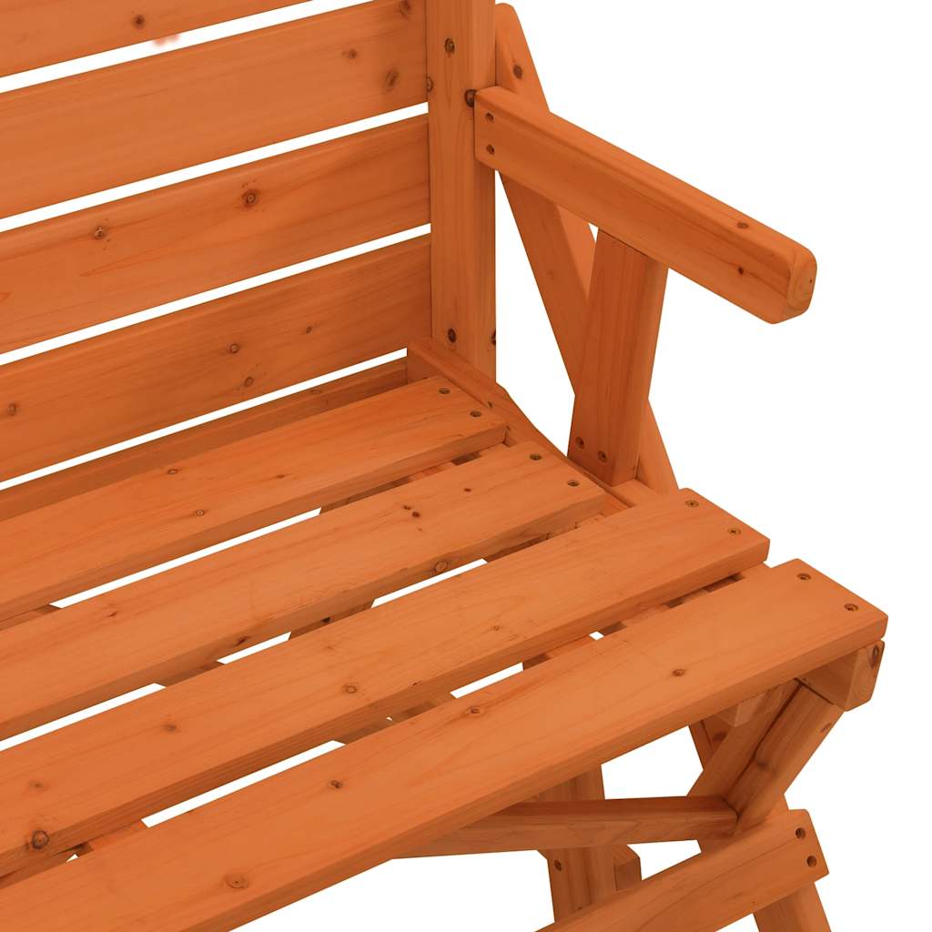 Tavolo da Picnic con Panche in Legno Abete 2-in-1 Convertibile | homemem39