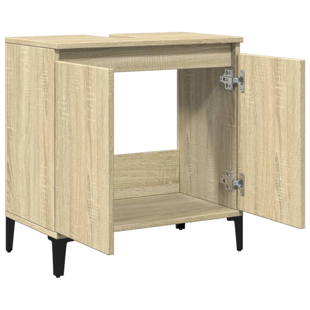 Mobile Lavabo Rovere Sonoma 58x33x60 cm in Legno Multistrato